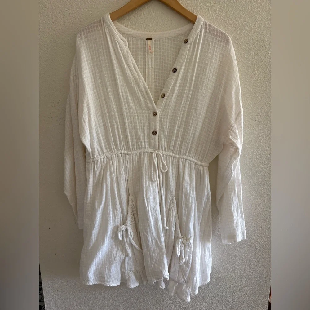 Free People So Serene Cotton Mini Dress